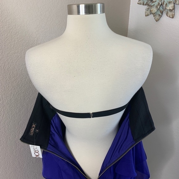 La Rok New With Tags Strapless Chiffon Dress Size Medium - Picture 10 of 15